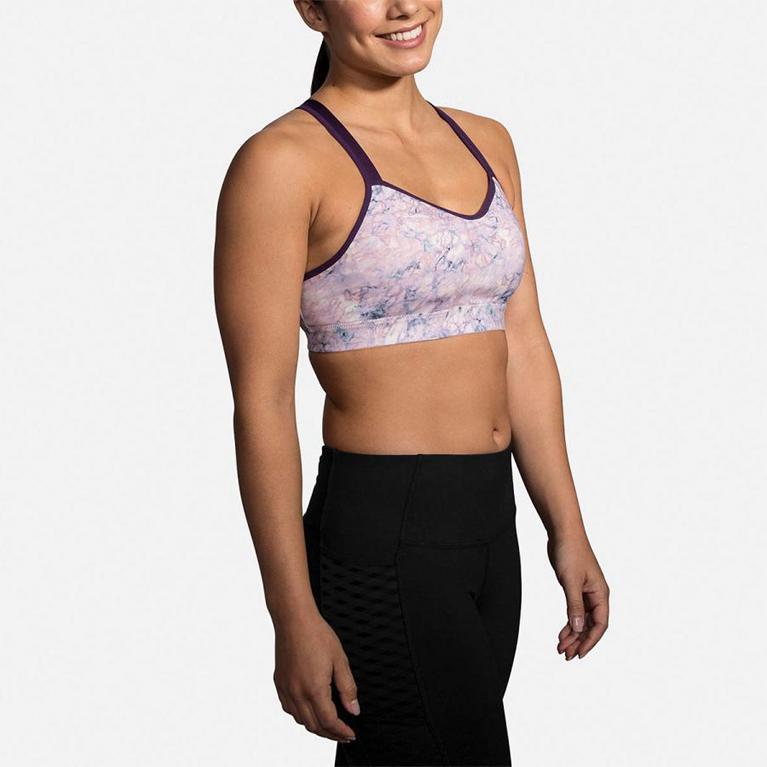 Brooks Uprise Crossback Women's Running Bra - Pink (76594-KHOP)